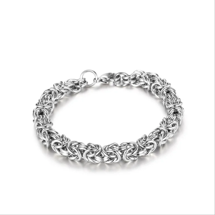 Fashion Titanium Steel Bracelet Men Byzantine Link Chain Bracelets bangles Pop Style masculina New Gifts, Silver
Fashion Titanium Steel Bracelet Men Byzantine Link Chain Bracelets bangles Pop Style masculina New Gifts, Silver