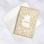 Laser cut wedding invitation gold 2020 , rose gold wedding invitation card
