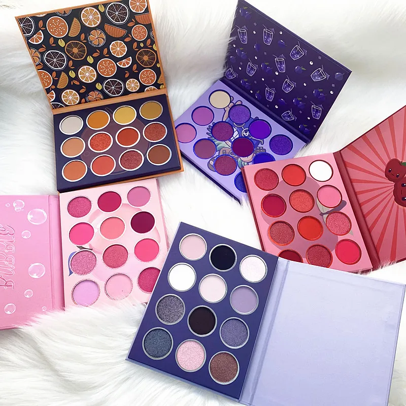 12 Colors Pigmented Eyeshadow Palette Fruit Element Cardboard Glitter Eyeshadow Palette
12 Colors Pigmented Eyeshadow Palette Fruit Element Cardboard Glitter Eyeshadow Palette