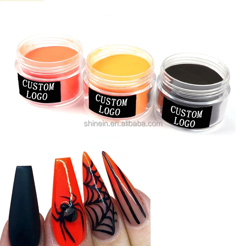 Long Lasting Dust Custom Logo Coloured Halloween Nail Art Dip Acrylic  in Bulk 
Long Lasting Dust Custom Logo Coloured Halloween Nail Art Dip Acrylic  in Bulk