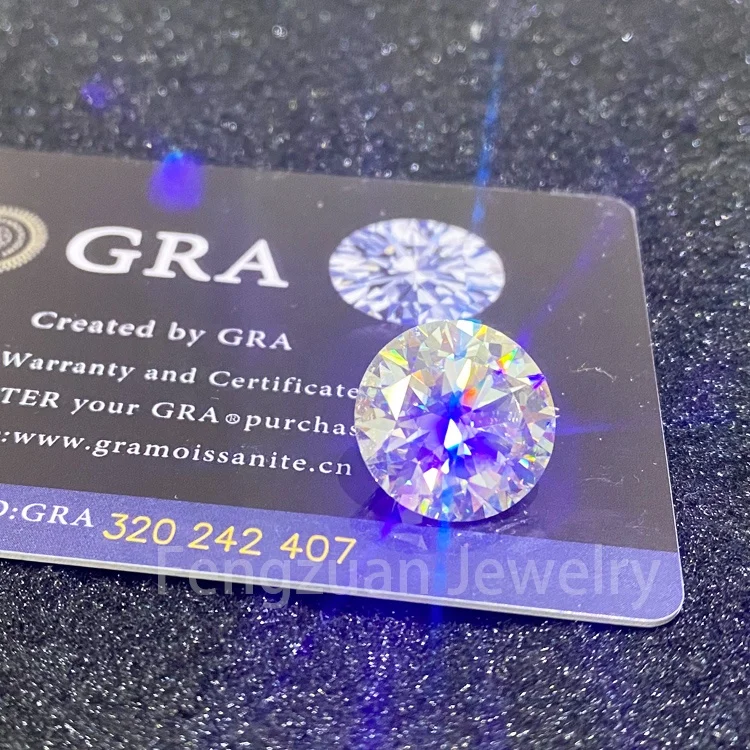1ct 6.5mm 3ct 9mm 4ct 10mm Round loose moissanite diamonds Brilliant Cut Synthetic moissanite diamonds for jewelry, 100% natural color
1ct 6.5mm 3ct 9mm 4ct 10mm Round loose moissanite diamonds Brilliant Cut Synthetic moissanite diamonds for jewelry, 100% natural color