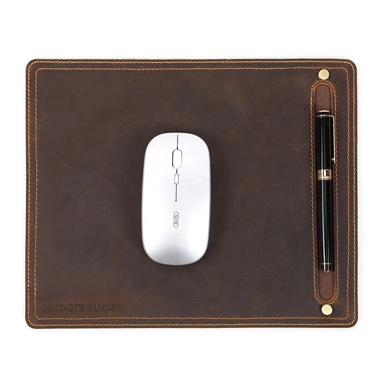Custom square Crazy horse leather mouse pad designer office computer leather mouse pad malzemesi with pen slot holder
Custom square Crazy horse leather mouse pad designer office computer leather mouse pad malzemesi with pen slot holder