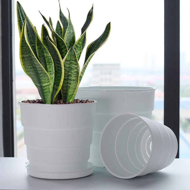 Modern style round plastic plants pots indoor home decoration with high return purchasing rate, White/black
Modern style round plastic plants pots indoor home decoration with high return purchasing rate, White/black