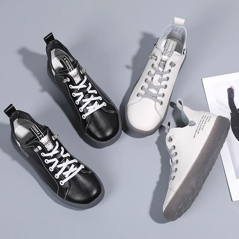 Seasonal New Style Cowhide Elastic Band Casual Mid Top Women Flat Sneakers, Black, beige, black plus cotton, beige plus cotton 
Seasonal New Style Cowhide Elastic Band Casual Mid Top Women Flat Sneakers, Black, beige, black plus cotton, beige plus cotton