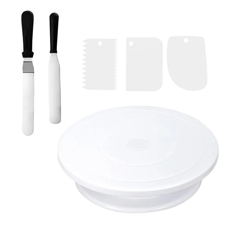 Baking Tool Suitable for Beginners Non-slip Cake Turntable Set 2 Spatula 3 Scraper Etc., White
Baking Tool Suitable for Beginners Non-slip Cake Turntable Set 2 Spatula 3 Scraper Etc., White