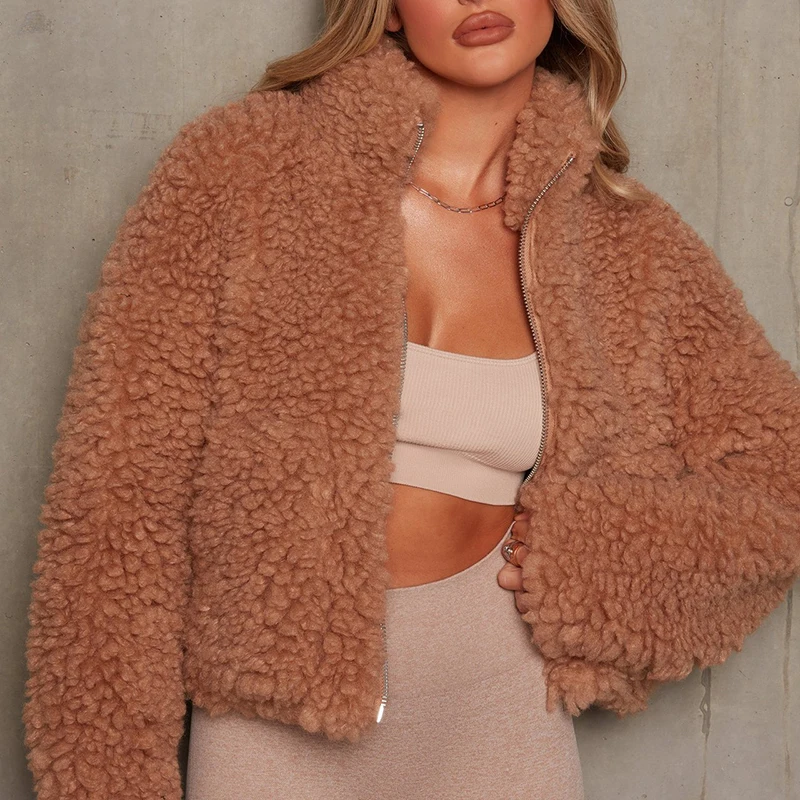 Wholesale 2021 Winter Jackets Cashmere Short Coats Loose Solid Color Fur Jacket Woman
Wholesale 2021 Winter Jackets Cashmere Short Coats Loose Solid Color Fur Jacket Woman