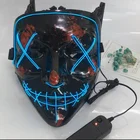 2019 Halloween Cosplay Scary Party Glow LED Wire Mask Light Up