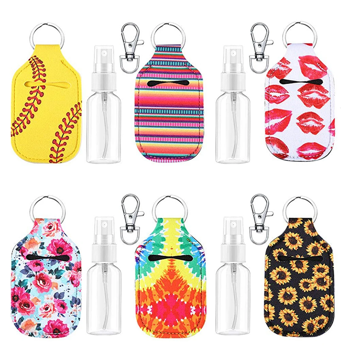 Bottle Keychain Holders Includes Neoprene Keychain Holder Spray Bottles Keyring Clips and 30 Ml Empty Travel Water Bottles TOUR, White blue and other color customized...
Bottle Keychain Holders Includes Neoprene Keychain Holder Spray Bottles Keyring Clips and 30 Ml Empty Travel Water Bottles TOUR, White blue and other color customized...