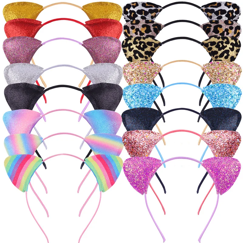 Wholesale Sequined Cartoon Cat Ear Headband Children's Birthday Glitter Band Girls' Hair Accessories Cute Headbands for Girls
Wholesale Sequined Cartoon Cat Ear Headband Children's Birthday Glitter Band Girls' Hair Accessories Cute Headbands for Girls