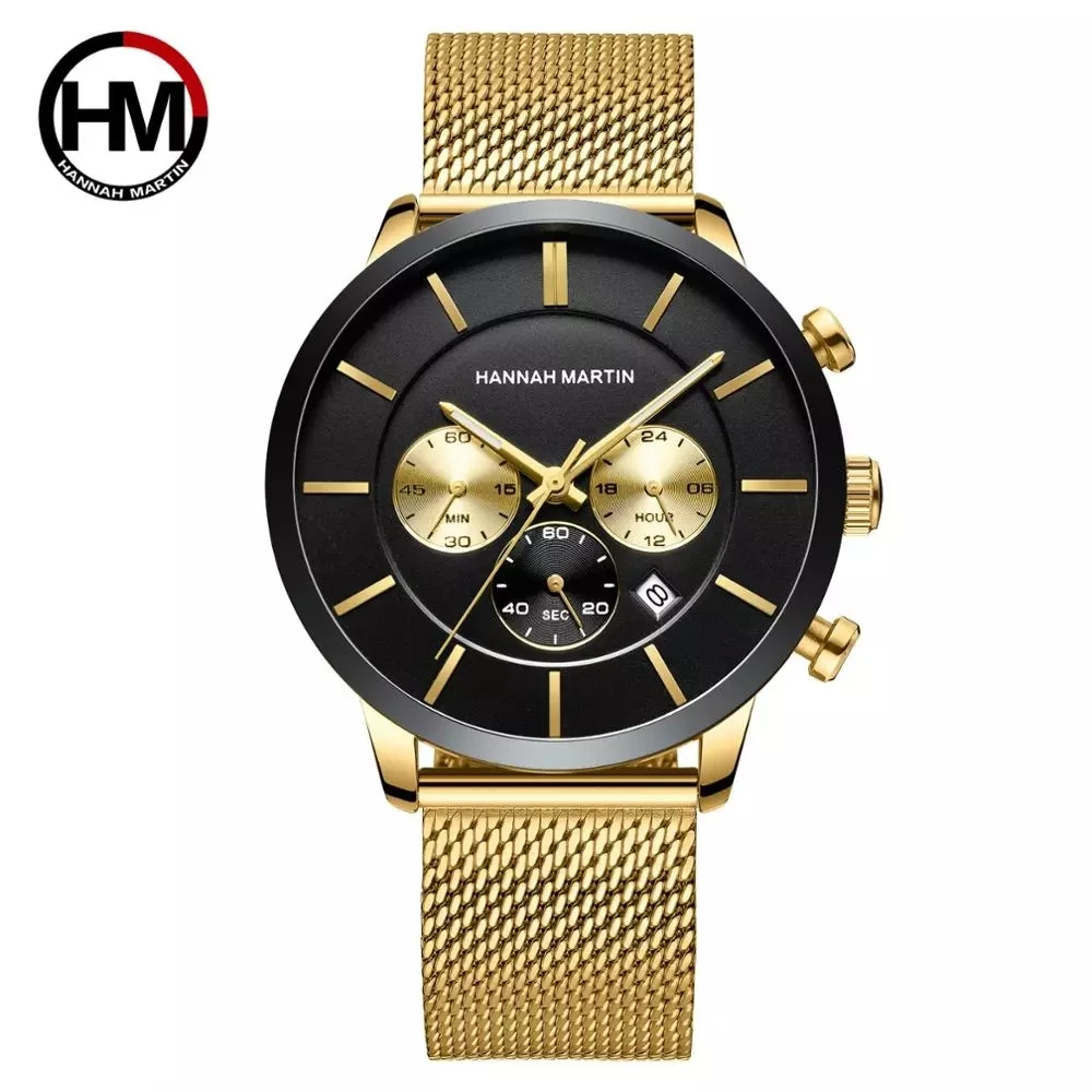 Drop Shipping 2020 New Fashion Classic Waterproof Male Multi-function Calendar Quartz Stainless Steel Golden Watches For Men
Drop Shipping 2020 New Fashion Classic Waterproof Male Multi-function Calendar Quartz Stainless Steel Golden Watches For Men