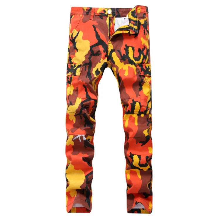 2019 new men Camouflage Straight High elasticity Leisure trousers many colours Big pocket Beam foot Cargo pants, Colors
2019 new men Camouflage Straight High elasticity Leisure trousers many colours Big pocket Beam foot Cargo pants, Colors