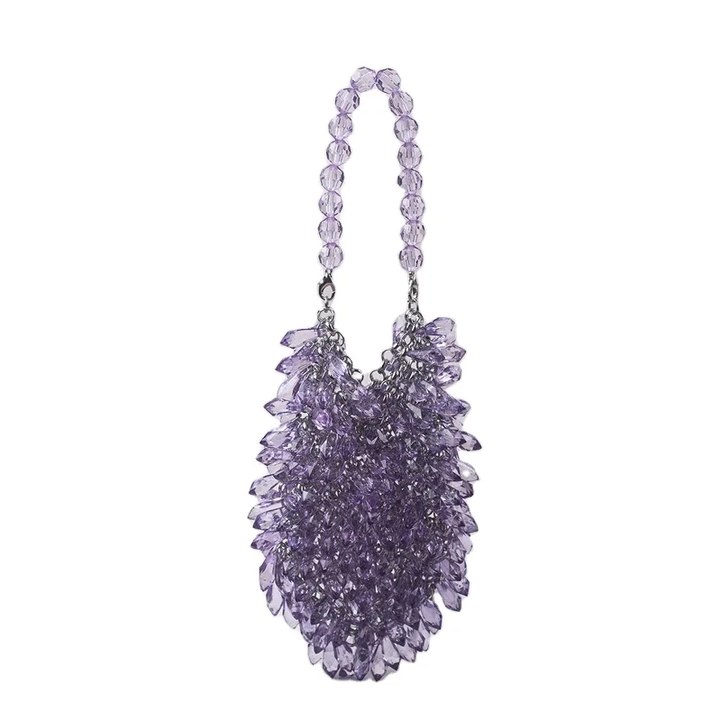 New metal handmade bag crystal water drop purple bag lady handbag fashion all-match handmade beaded handbag bag
New metal handmade bag crystal water drop purple bag lady handbag fashion all-match handmade beaded handbag bag