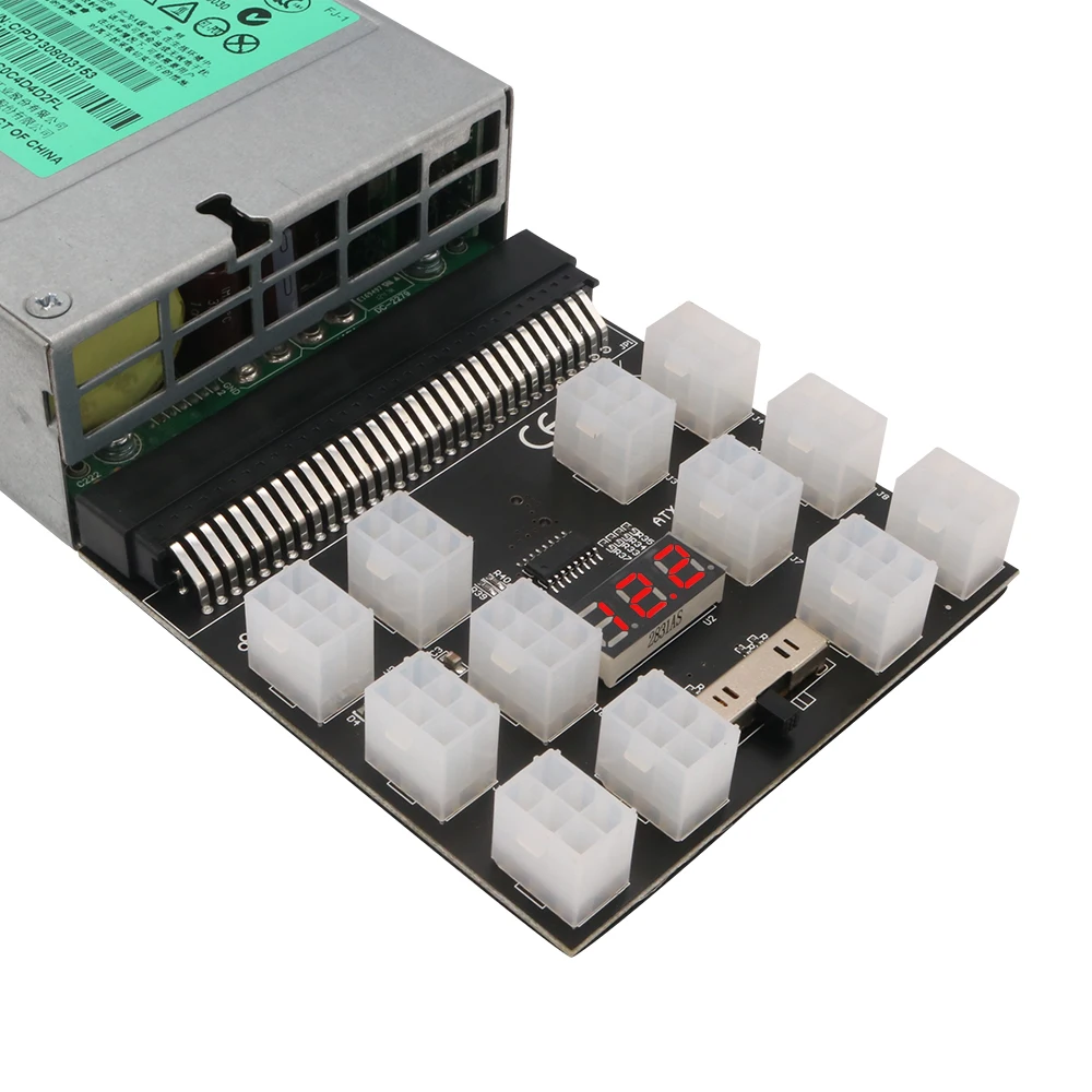 1600W Server Power Conversion Board Power Module Breakout Board with 12 6pin Connectors for HP 1200W 750W PSU
1600W Server Power Conversion Board Power Module Breakout Board with 12 6pin Connectors for HP 1200W 750W PSU