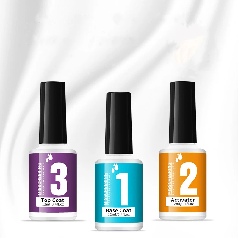 Misscheering Nail art dipping powder solution infiltration foundation glue base coat gel top coat gel activator gel
Misscheering Nail art dipping powder solution infiltration foundation glue base coat gel top coat gel activator gel