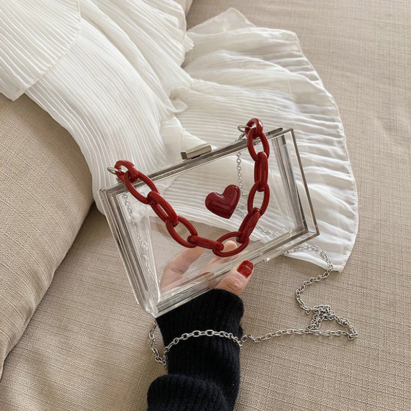 cute Ladies Design Transparent Chain Box heart shape crossbody clutch clear acrylic bag, Lucency
cute Ladies Design Transparent Chain Box heart shape crossbody clutch clear acrylic bag, Lucency