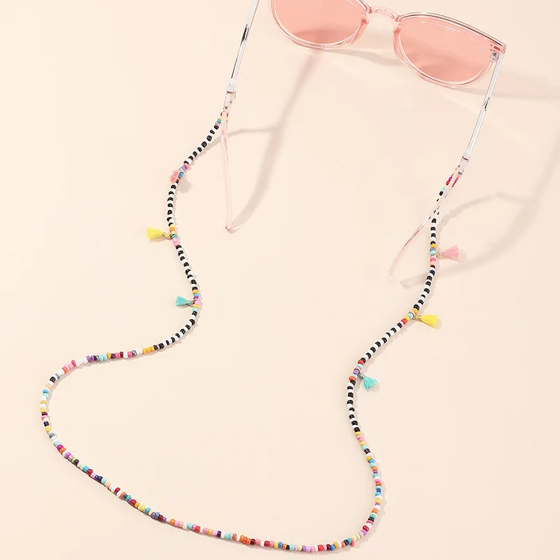 Multifunctional Boho Colorful Beads Chain Eye Glasses Chain Handmade Tassel Dangle Sunglasses Chain
Multifunctional Boho Colorful Beads Chain Eye Glasses Chain Handmade Tassel Dangle Sunglasses Chain