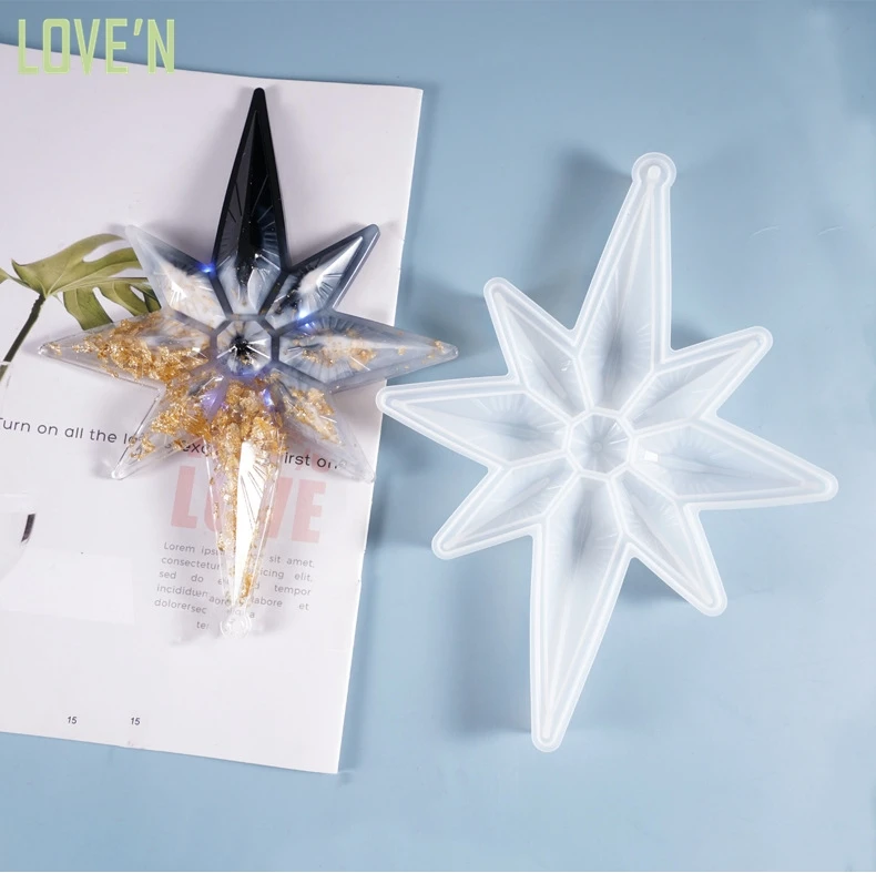 LOVE'N Christmas series Octagonal Star Pendant resin silicone Mold for DdecorIY Dec Resin charm Crystal Epoxy Night Light
LOVE'N Christmas series Octagonal Star Pendant resin silicone Mold for DdecorIY Dec Resin charm Crystal Epoxy Night Light