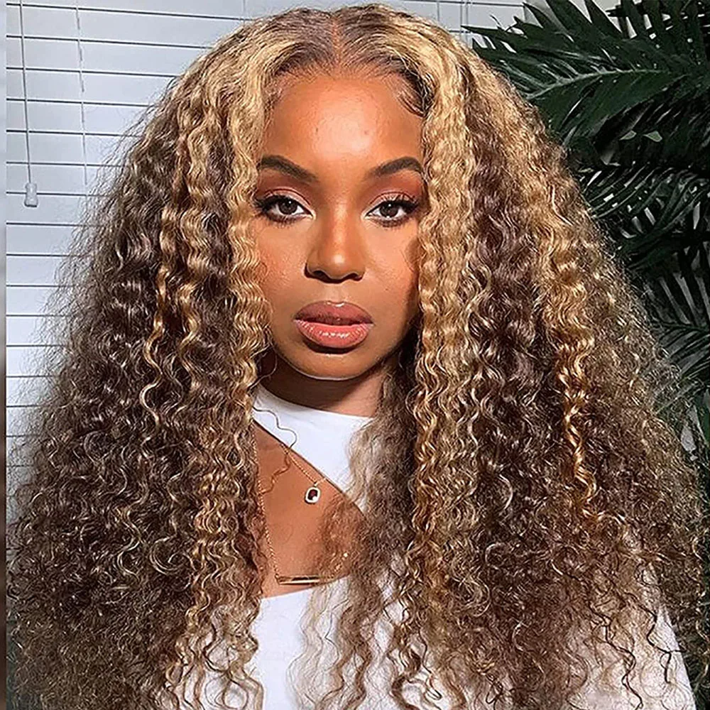 LWIGS Highlight 4/27 Curly Human Hair Transparent HD Lace Front Wigs with Baby Hair Virgin Glueless HD Lace Wigs for Black Women
LWIGS Highlight 4/27 Curly Human Hair Transparent HD Lace Front Wigs with Baby Hair Virgin Glueless HD Lace Wigs for Black Women