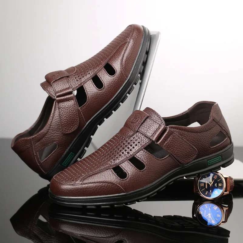 Summer Leather Sandals Casual Slip-on Hollow Shoes Comfortable Footwear Sandals Hot Selling Fitness Shoes Men
Summer Leather Sandals Casual Slip-on Hollow Shoes Comfortable Footwear Sandals Hot Selling Fitness Shoes Men