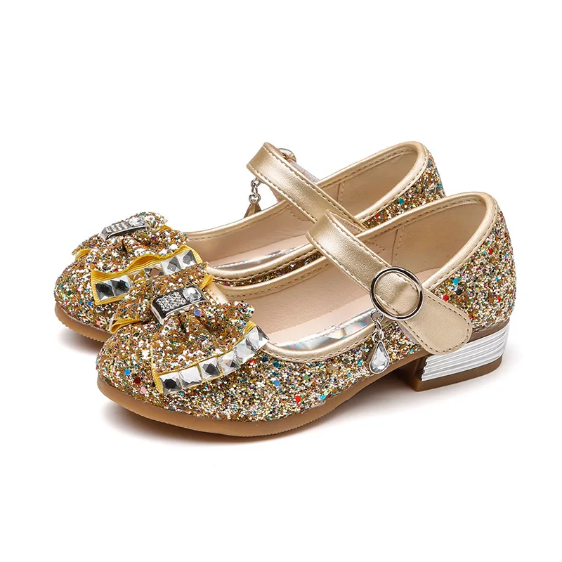 New Princess Fashion Girls Shoes Glitter Sandals Girls High Heel Shoes With Bow Rhinestone Dance Dress Wedding Shoe
New Princess Fashion Girls Shoes Glitter Sandals Girls High Heel Shoes With Bow Rhinestone Dance Dress Wedding Shoe