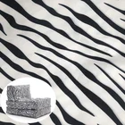 China Supplier Types of Sofa Material polyester zebra suede printed Fabric