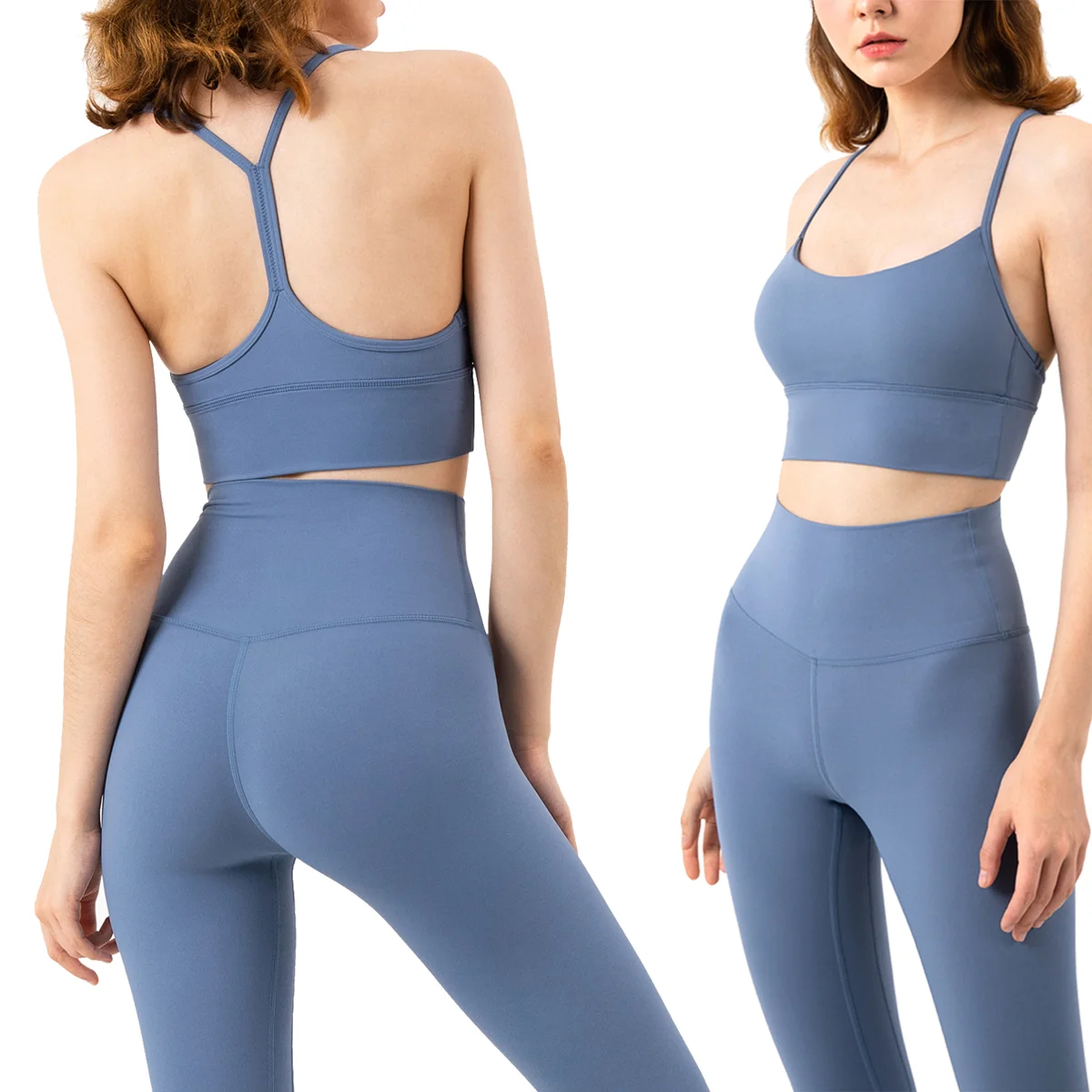Customized high quality sport woman clothes seamless women seamless leggings and sports bra set
Customized high quality sport woman clothes seamless women seamless leggings and sports bra set
