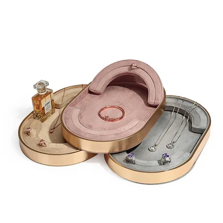 Metal ring necklace display jewelry tray High end jewelry storage plate for showcase
Metal ring necklace display jewelry tray High end jewelry storage plate for showcase