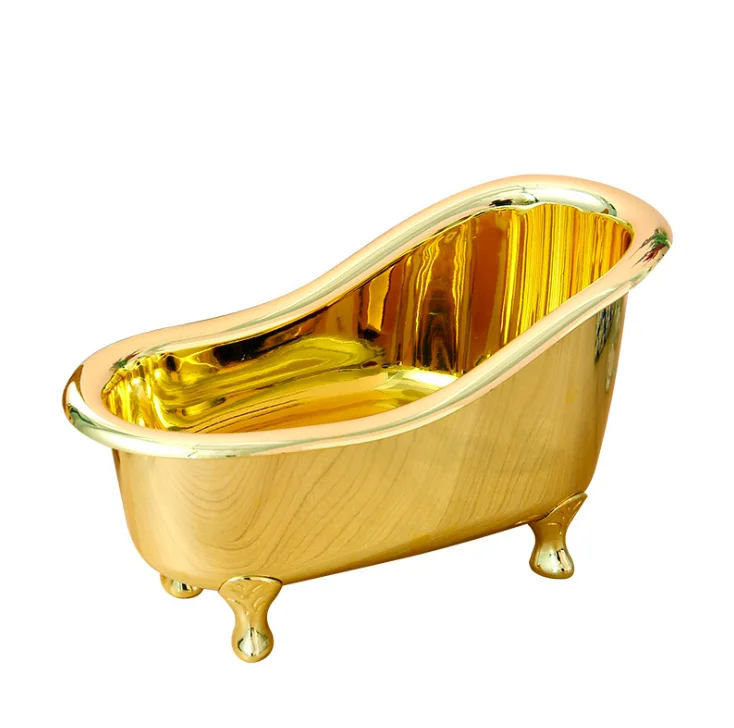 Electroplated golden ABS bathtub beauty box luxury shiny cosmetic box makeup storage box customization
Electroplated golden ABS bathtub beauty box luxury shiny cosmetic box makeup storage box customization