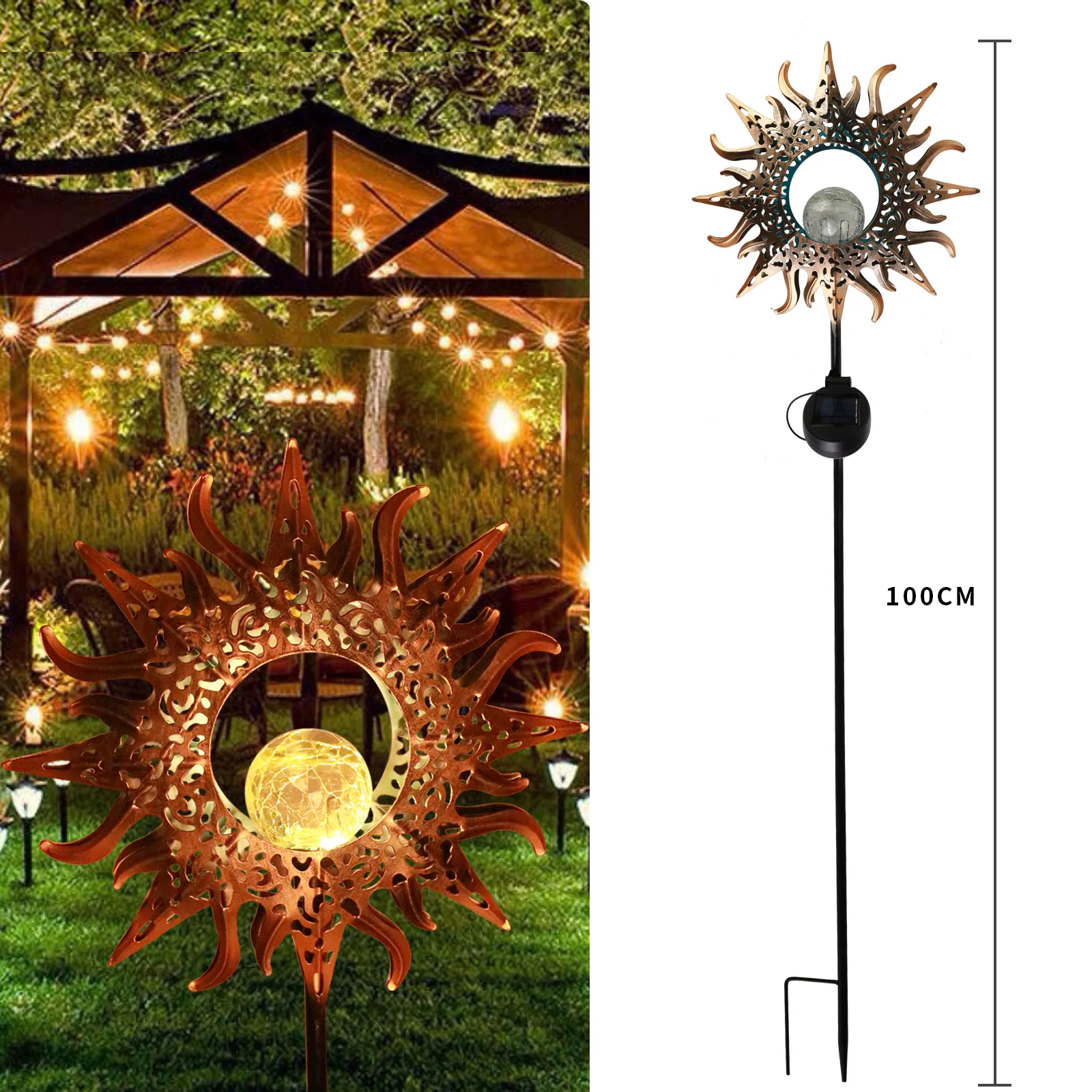 Dropshipping sun shape light led light decor solar powered for garden pathway yard home modern decoration
Dropshipping sun shape light led light decor solar powered for garden pathway yard home modern decoration