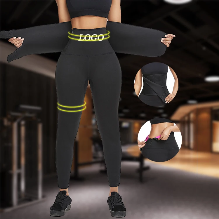 New Design Custom Slimming Fitness Weight Loss 2 in 1 neoprene Sauna Sweat Pants Waist Trainers Women Sweat Pants, As show
New Design Custom Slimming Fitness Weight Loss 2 in 1 neoprene Sauna Sweat Pants Waist Trainers Women Sweat Pants, As show