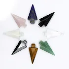Wholesale natural various quartz crystal hand carved arrowhead pendants