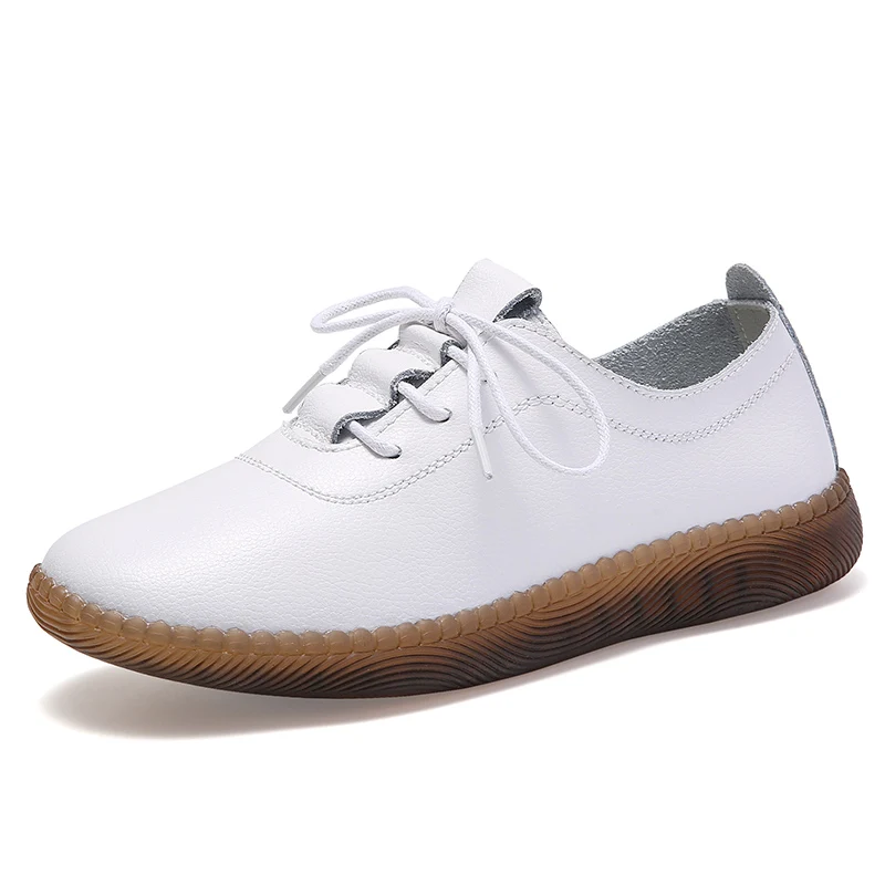 Fashion Ladies Leather Casual Office Shoes Lace Up All-match Flat Shoes, Black
Fashion Ladies Leather Casual Office Shoes Lace Up All-match Flat Shoes, Black