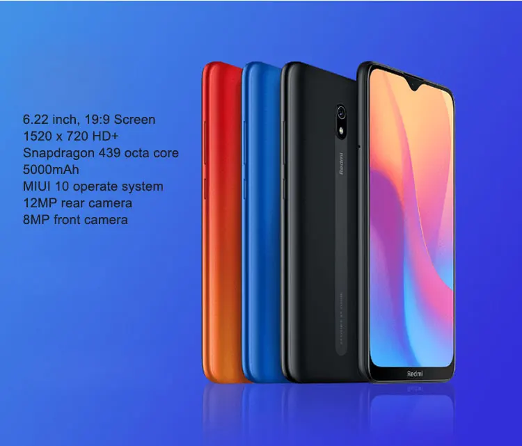 22" xiaomi redmi 8a snapdragon 439 octa core 4gb ram 64gb rom