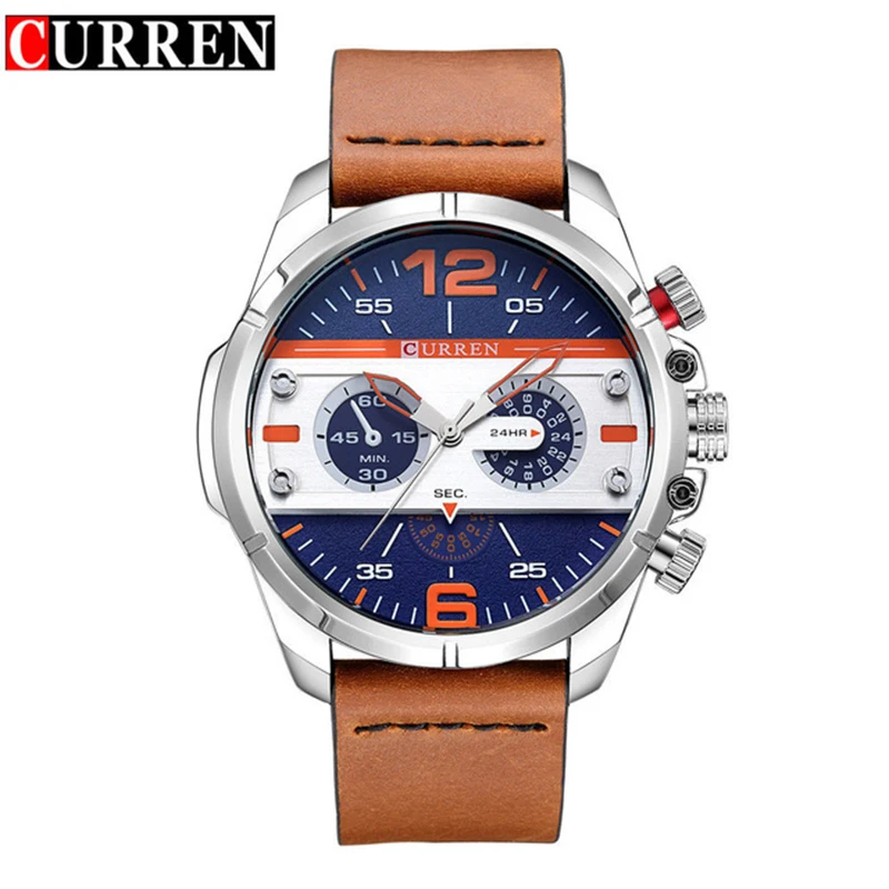 CURREN 8259 Men's Quartz Wristwatch High Quality Fashion Leather Sport Watches Chronograph relogio masculino, 6 colors
CURREN 8259 Men's Quartz Wristwatch High Quality Fashion Leather Sport Watches Chronograph relogio masculino, 6 colors