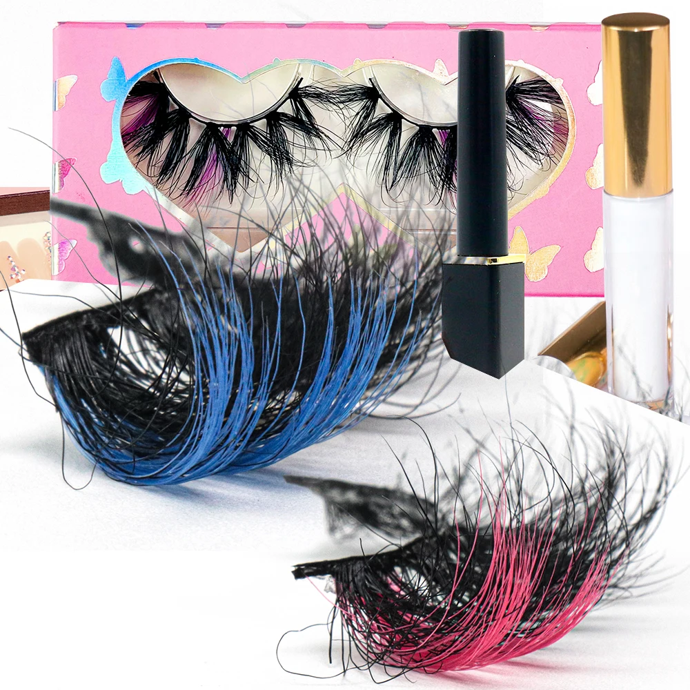 Colored Eyelashes Wholesale Party Mink lashes strips color Pink White Blue Red Purple Colored Lashes
Colored Eyelashes Wholesale Party Mink lashes strips color Pink White Blue Red Purple Colored Lashes