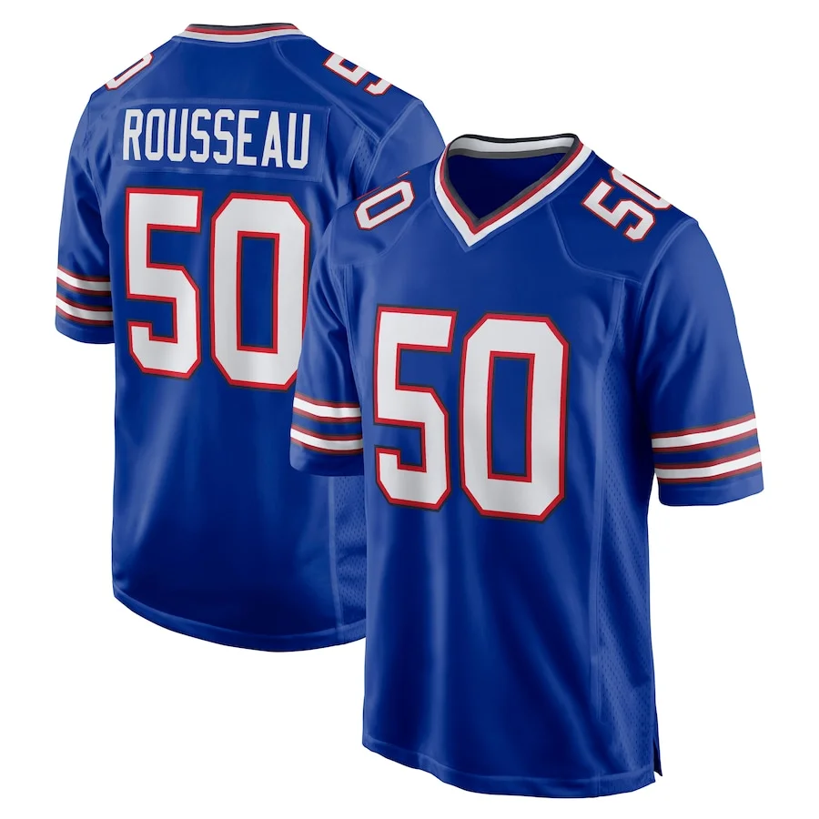 Buffalo Gregory Rousseau 50 NF l Bill s American Football Jersey Top Quality Shirts Clothing Wear Cheap Wholesale
Buffalo Gregory Rousseau 50 NF l Bill s American Football Jersey Top Quality Shirts Clothing Wear Cheap Wholesale