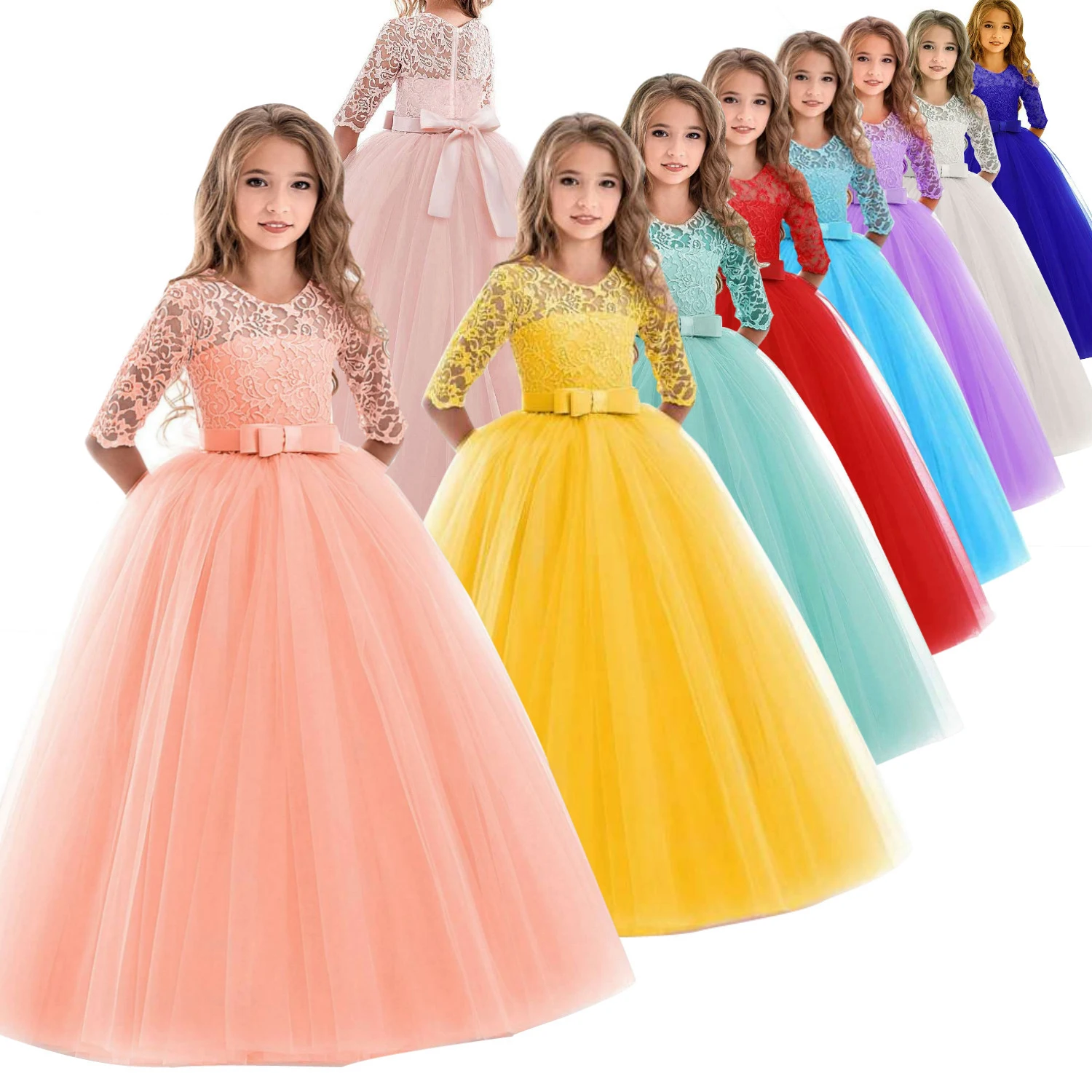 Girl Half Sleeve Princess Tutu Flower Girl Pageant Dresses Kids Prom Ball Gown Lace Skirt
Girl Half Sleeve Princess Tutu Flower Girl Pageant Dresses Kids Prom Ball Gown Lace Skirt