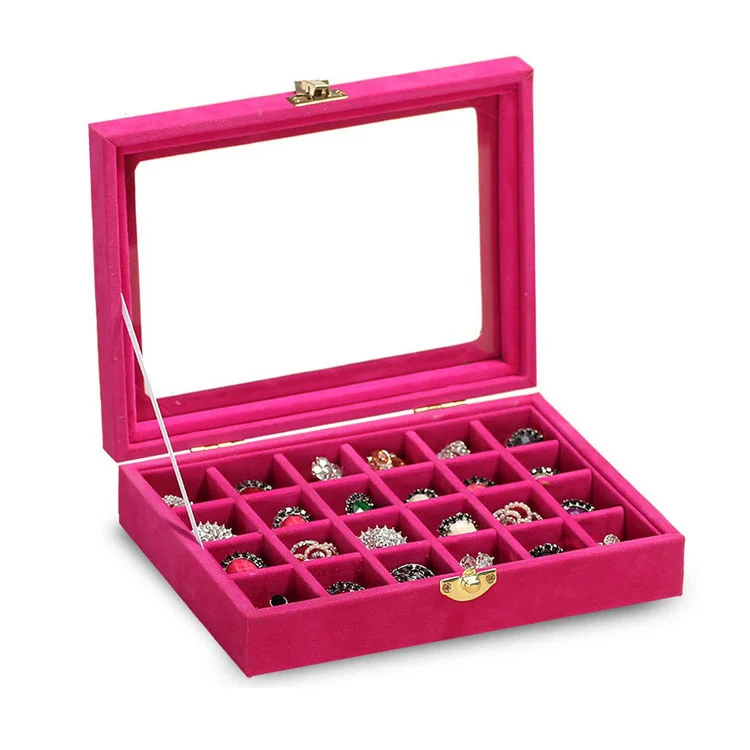 wholesale compartments MDF wood frame pendant velvet jewelry display case tray box with window, Any colors
wholesale compartments MDF wood frame pendant velvet jewelry display case tray box with window, Any colors