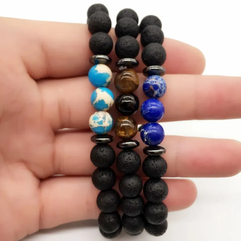 Yoga Energy Men's Hand Jewelry Natural Stone Stretch Bracelet 8mm Lava Volcanic Stone Bracelet, Picture
Yoga Energy Men's Hand Jewelry Natural Stone Stretch Bracelet 8mm Lava Volcanic Stone Bracelet, Picture