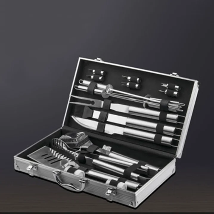 Guangzhou wholesale 10 18 32 piece stainless steel bbq tool set aluminium case garden barbecue bbq set grilling tool
Guangzhou wholesale 10 18 32 piece stainless steel bbq tool set aluminium case garden barbecue bbq set grilling tool