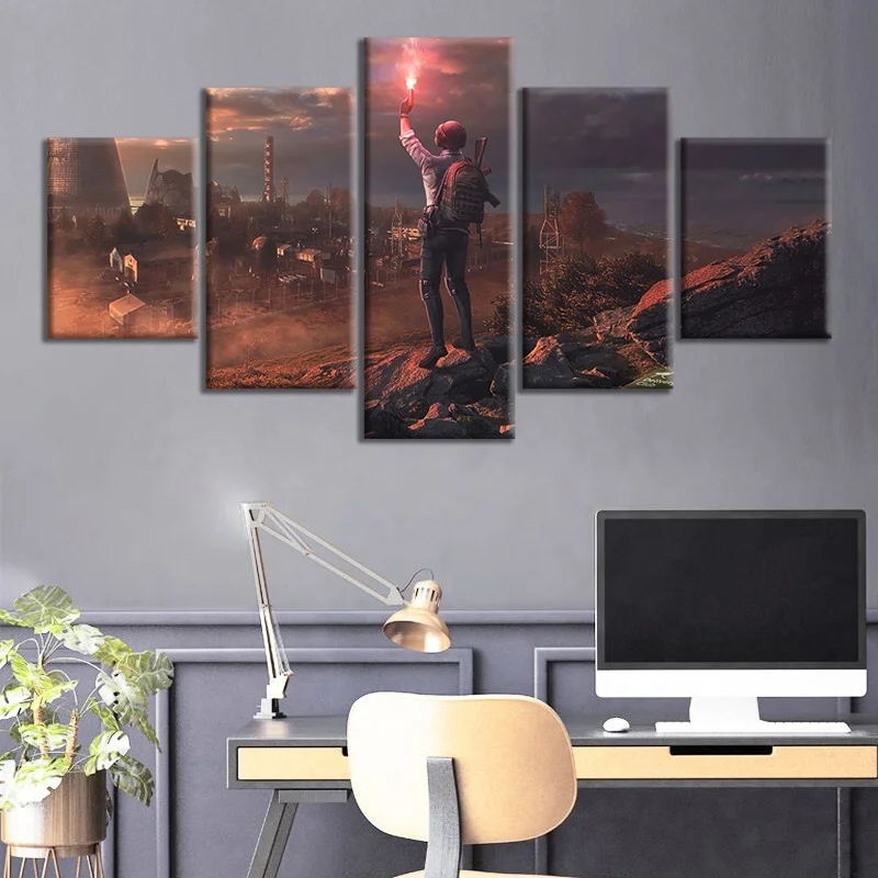5 Panels Flare Gun Picture Canvas Printing Fantasy Video Game Cool Wall Decor Art Print Poster Wall Sticker Chicken Dinner, Multiple colours
5 Panels Flare Gun Picture Canvas Printing Fantasy Video Game Cool Wall Decor Art Print Poster Wall Sticker Chicken Dinner, Multiple colours