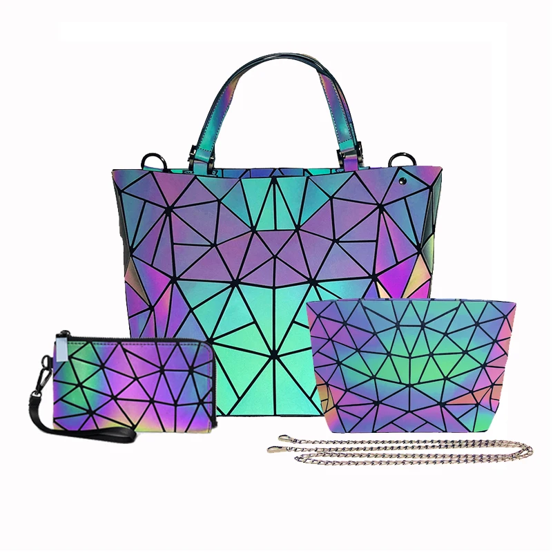 2021 New Design 3 PCS Set Brand Women Shoulder Purse Reflective Ladies Luminous Geometric Hand Bag, Black, silver, white, red, rose, blue
2021 New Design 3 PCS Set Brand Women Shoulder Purse Reflective Ladies Luminous Geometric Hand Bag, Black, silver, white, red, rose, blue