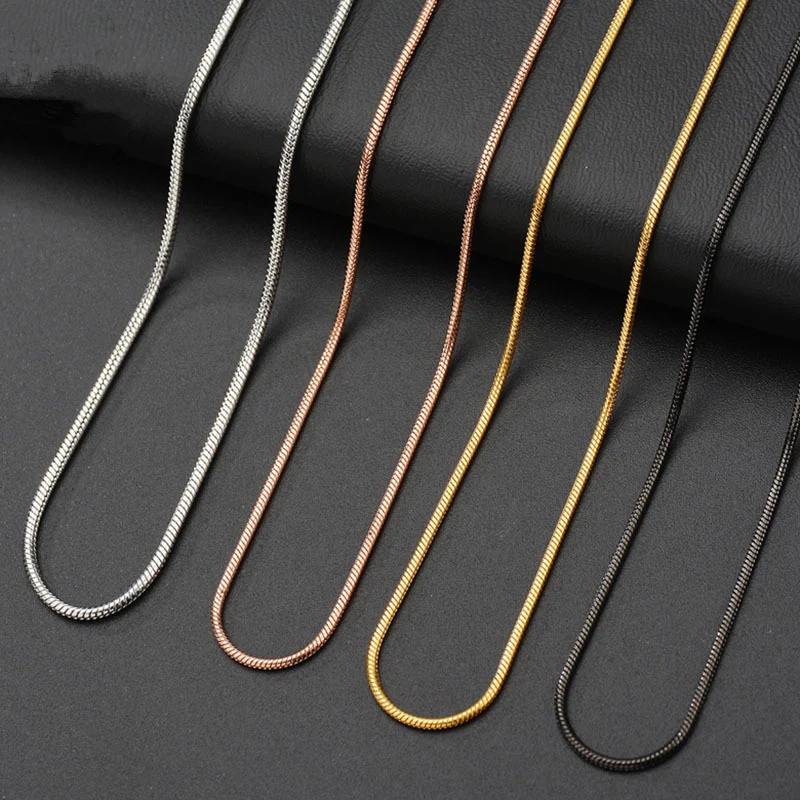 Amazon Hot Sale 1.5mm Stainless Steel Snake Necklace Silver Black Gold Chain For Men Women, Picture
Amazon Hot Sale 1.5mm Stainless Steel Snake Necklace Silver Black Gold Chain For Men Women, Picture