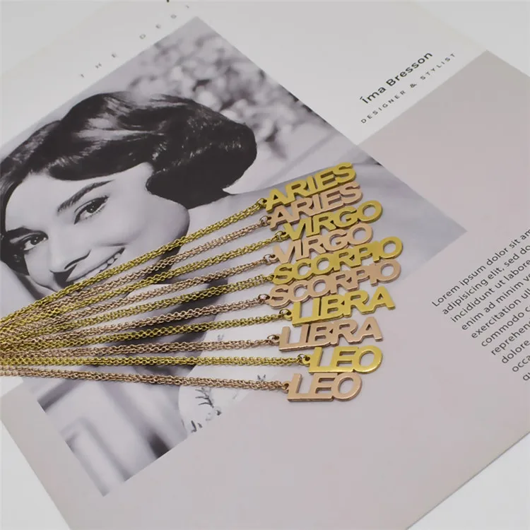 Spot Wholesale Stainless Steel Horoscope Necklace Lucky Letter Clavicle Necklace, Picture
Spot Wholesale Stainless Steel Horoscope Necklace Lucky Letter Clavicle Necklace, Picture