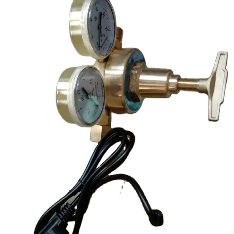 Input 15Mpa electrical heating CO2 gas pressure regulator brass
