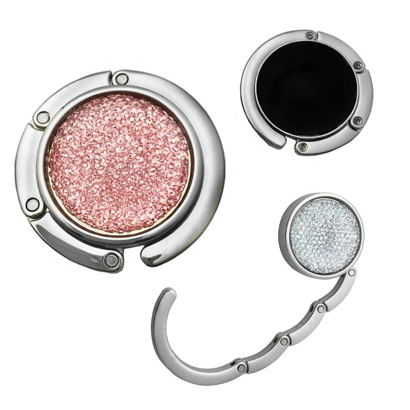 Round Metal Lady Bag Holder Folding Handbag Hook Desk Side Bag Hook Bag Hanger, Silver
Round Metal Lady Bag Holder Folding Handbag Hook Desk Side Bag Hook Bag Hanger, Silver