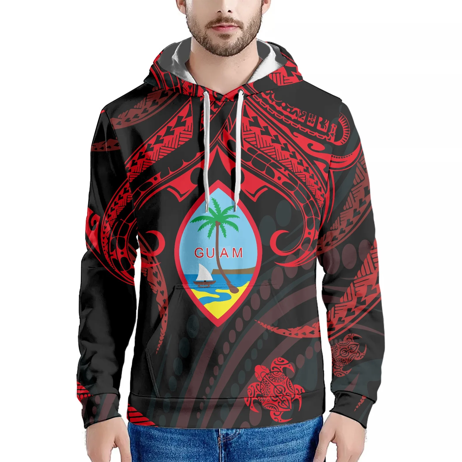 Custom Plus Size Sweatshirt Men Polynesian Print With GUAM Logo Men Hoodies &Amp Sweatshirts Print On Demand Crewneck Sweatshirt
Custom Plus Size Sweatshirt Men Polynesian Print With GUAM Logo Men Hoodies &Amp Sweatshirts Print On Demand Crewneck Sweatshirt