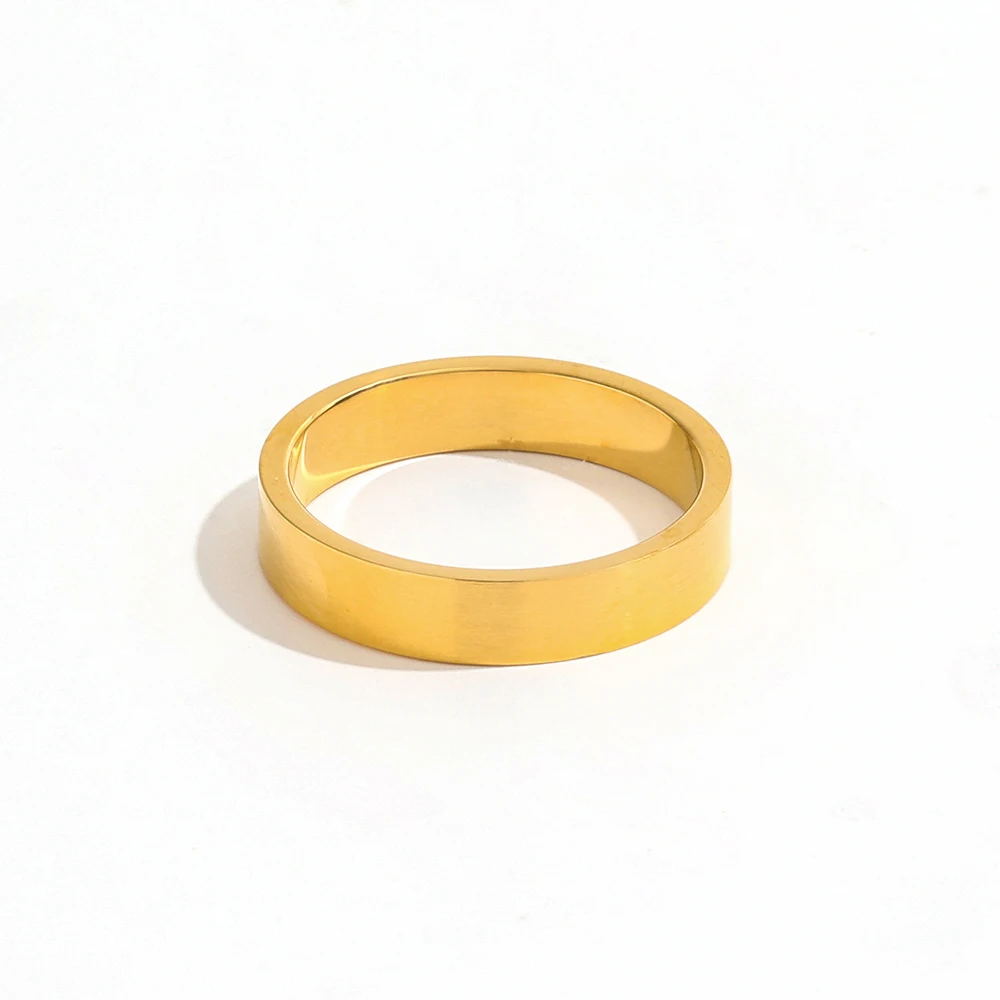 High End 18K Plain Gold Brushed Metal Ring Stainless Steel Trendy Simple Gold Plated Jewelry
High End 18K Plain Gold Brushed Metal Ring Stainless Steel Trendy Simple Gold Plated Jewelry