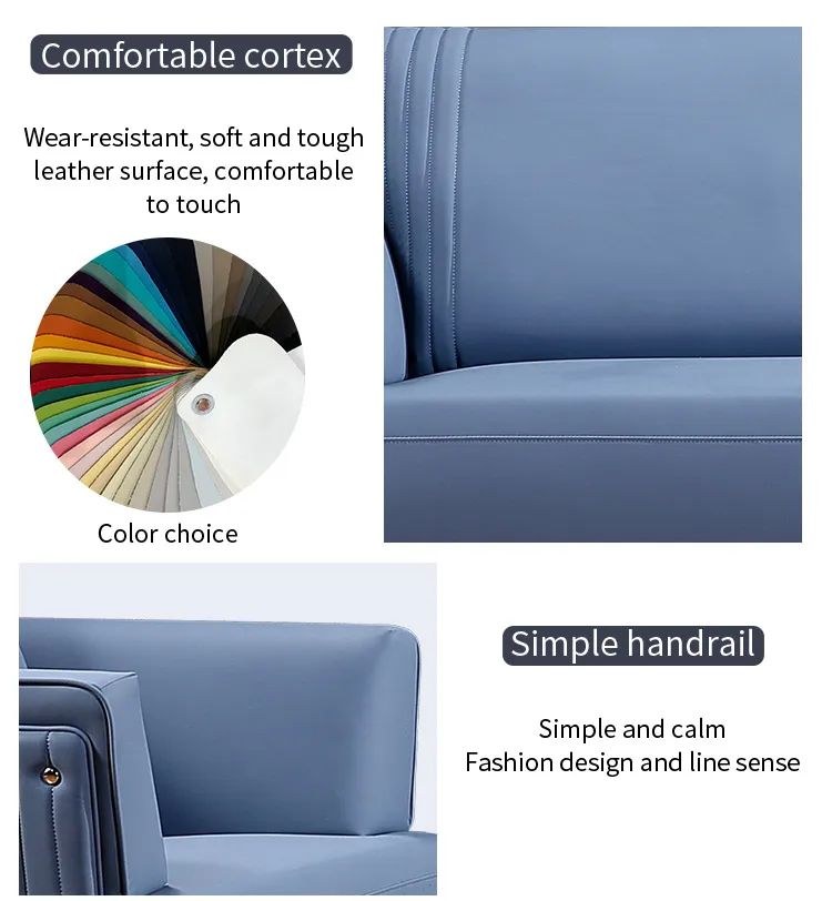 Pengpai Sitting Room Furniture Simple Seat Sets 3 Seater Sofa