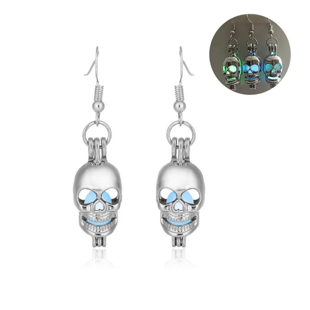 Halloween Punk White Gold Plated Luminous Glow in the dark Skull Hook Earrings Glowing Skull Dangle Earrings
Halloween Punk White Gold Plated Luminous Glow in the dark Skull Hook Earrings Glowing Skull Dangle Earrings